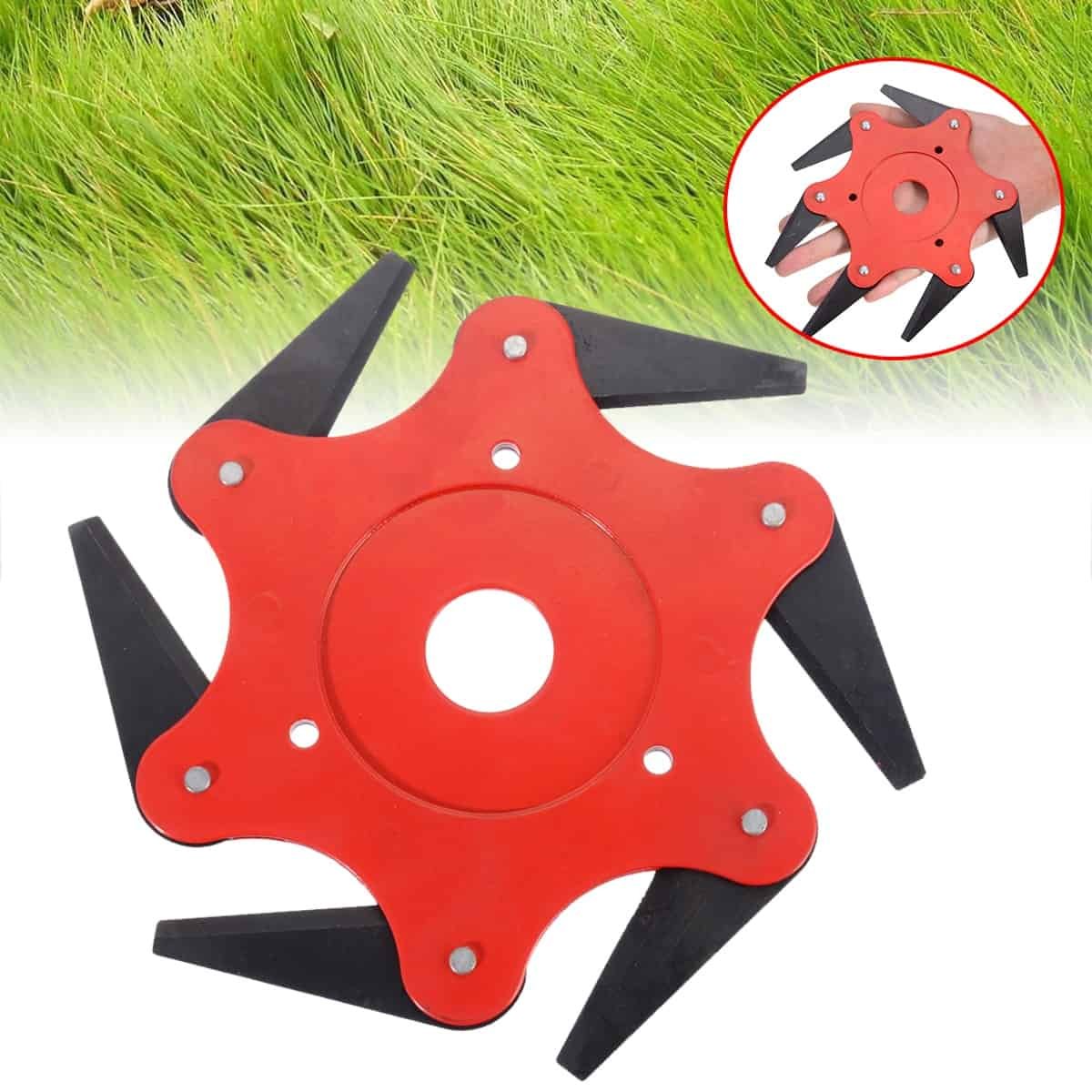 6 Blades Grass Trimmer Head 65MnBrush Cutter Weed Brush Cutting Head Easy Cutting Garden Power Tool Accessories