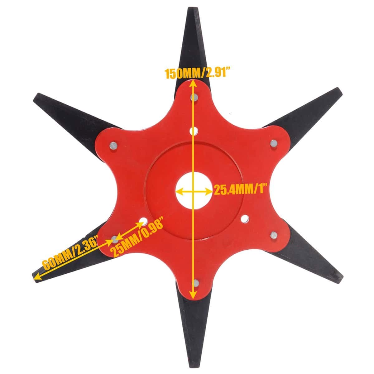 6 Blades Grass Trimmer Head 65MnBrush Cutter Weed Brush Cutting Head Easy Cutting Garden Power Tool Accessories