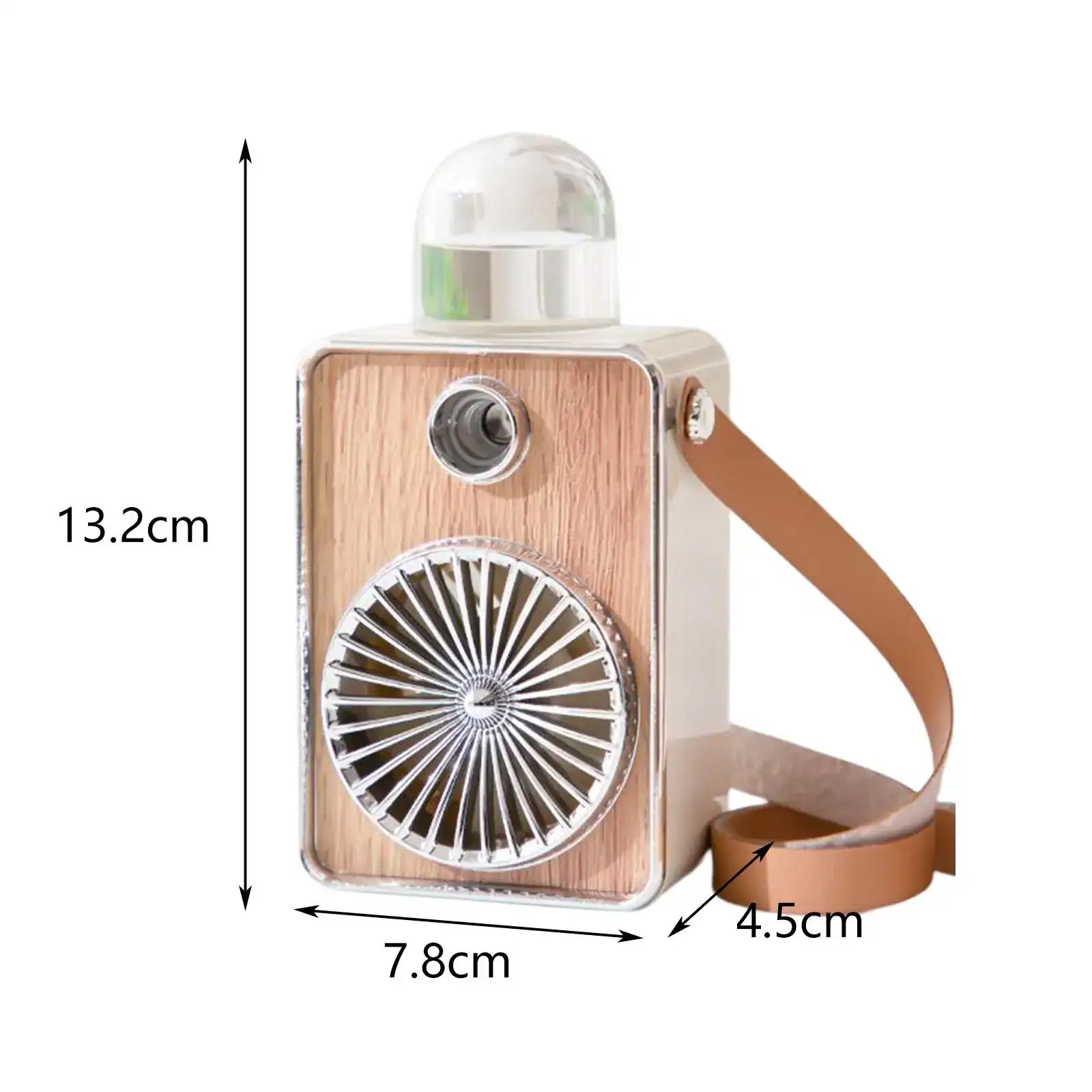 3 in Cooling Fan Rechargeable Personal Lanyard Necklace Fan Desktop Misting Fan for Camping Business Trip Office